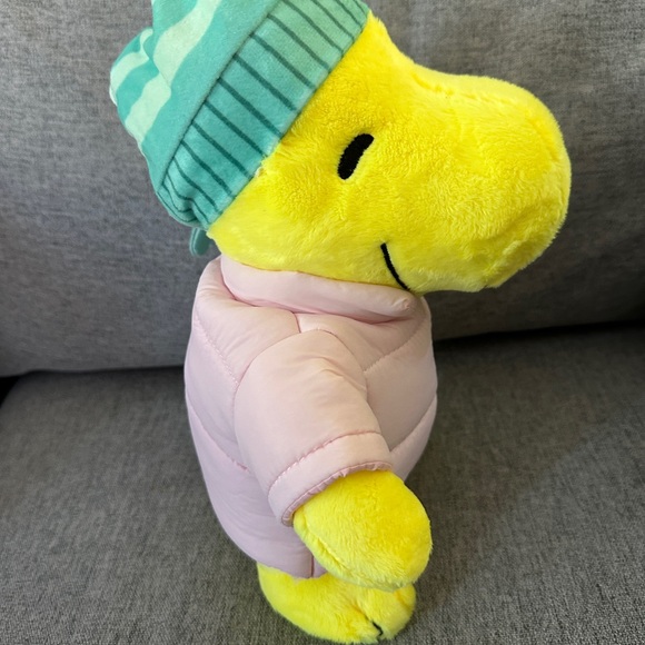 WOODSTOCK Pink Puffer Jacket Plush Snoopy Peanuts Puffer Jacket Coat 2024 - Picture 3 of 7